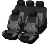 zjxmnb Car Seat Covers for VW T-ROC TROC 2018-2026, Front Rear Car Seat Cover Sets Full Set Seat Protector Comfortable Non-Slip Interior Accessorie,R/Grey-5 seats