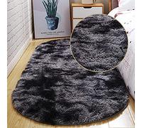 ZJXSNEH 2021 Bubble Kiss Oval Fluffy Carpet For Living Room Shaggy Bedroom Decor Mat Bed Decoration Store Hotel Area Rugs Home Floor Door Mat Putting dark gray 170x230cm