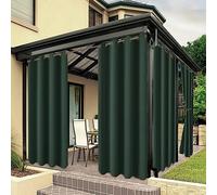 ZJXSNEH Outdoor Curtains for Patio Waterproof Voile Curtain for Gazebo Front Porch Pergola Grommet Top Window Drapes Garden Decor Green[1PC | 90" x 85" (W x L)]