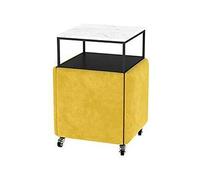 ZJXSXBPHO Multifunctional Sofa Table With 4 Chairs,Living Room Corner - Small Coffee Combination For Rooms Or Spaces 15.7x15.7x25.5 Inch (Color : Yellow)