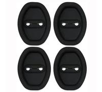 zjxwzm 4pcs Car Door Lock Cover for Nissan Qashqai Ⅲ J12 2021 2022-pr, Shock Absorber Cushion Thickened Silicone Car Door Lock Protective Cover,A Black