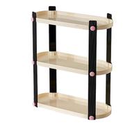 ZJYIGOWL Entryway Shelf,and Minimalist Perfume Tray-Elegant Countertop Display Shelf for Entryway,Trinket for Dresser,Vanity,Bathroom(Black-Pink,Triple)