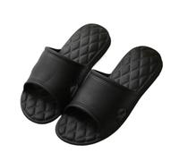 ZJYIGOWL Pillow Slippers, Cloud Slides For Women And Men Unisex Shower Bathroom Slipper EVA Super Soft Non-Slip Quick Drying Thick Sole Sandals, Black, 9.5-10 Women/8-8.5 Men