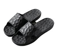 ZJYIGOWL Pillow Slippers,Eva Open Toe Super Soft Sole Home Slippers, Non Slip Thick Sole Sandals Quick Dry Shower, Black, 9.5-10 Women/8-8.5 Men