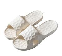 ZJYIGOWL Pillow Slippers,Eva Open Toe Super Soft Sole Home Slippers, Non Slip Thick Sole Sandals Quick Dry Shower, White, 9.5-10 Women/8-8.5 Men