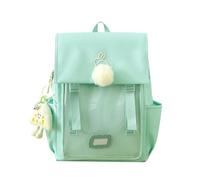 ZJYJING Ita Bag Backpack for Girls Kawaii Japanese Schoolbag Cute Bookbag Anime Pin Display Backpack for Cosplay, Green, 11.8*5.1*16.9 in, Ita Backpack