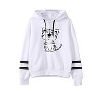 ZJYJSE Cartoon Cat Pattern 3D Printing Women'S Hoodie Spring, Autumn And Winter Pullover New Casual Sweater Street Jacket-White_Xxl