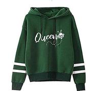 ZJYJSE Letter 3D Printing Women'S Hoodie Spring, Autumn And Winter Pullover New Casual Sweater Street Jacket-Dark_Green_M
