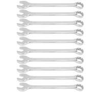 Zjythocyber 10Pcs Ratchet Wrench Combination Spanner Set, Dual Purpose Open End 17mm Hand Tools, Chrome - Vanadium Steel Wrench with Standard Arc Opening, Lengthen Design for Higher Torsion, H