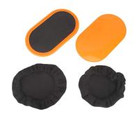 Zjythocyber 2Pcs Oval Yoga Sliding Disks, Fitness Sliding Discs for Core Workouts, ABS Exercise Sliders with Cloth Covers for Carpet and Hard Floors, Full - Body Stability Training