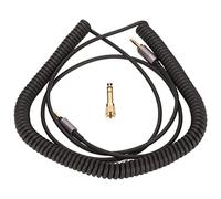 Zjythocyber 3.5mm Sound Spring Cable, Retractable Coiled 3.5mm to 3.5mm Audio Cable with XLR Adapter, 9.8ft HiFi Stereo Extension Cord for Home Sound MP4 Headphone PC