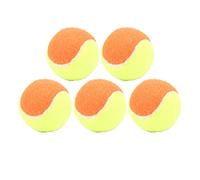Zjythocyber 5PCS 6cm Rubber Elastic Tennis Balls, Squash Training Balls with Fabric Finish, Pressure Relief Squeeze Balls for Water Play and Anxiety Relief for Kids Adults (Orange)