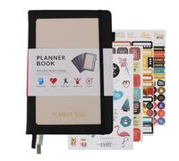 Zjythocyber A5 College Ruled Journal Notebook, PU Leather Lined Notebook with Thread Bound Binding, 240 Pages Writing Notepad for Diary Business Journaling Students Professionals (Black)