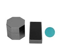 Zjythocyber Billiards Octagonal Chalk Case Set, Magnetic Billiard Cue Chalk Box Holder with Silent Fixed Clip, Aluminum Alloy Chalk Storage for Pool Table Accessories, Durable Wear - (Black)