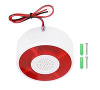 Zjythocyber DC 12V LED Flashing Strobe Warning Light with Siren, Emergency Alarm Signal Lamp, 110dB Acousto - Optic Alert for Security System, White and Red ABS Housing