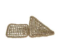 Zjythocyber Reptile Lizard Bearded Dragon Hammock Lounger, Grass Fiber Climbing Hammock for Geckos Hermit Crabs, Soft Hand - Woven Reptile Bed with Rough Texture for Shedding and