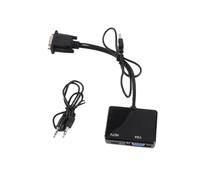 Zjythocyber VGA to VGA HDMI Splitter Converter, Dual Display Adapter with Audio Output, Plug and Play VGA to HDMI VGA Adapter for Monitors Projectors TVs with USB Power Support