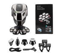 Zjyufy 5 in 1 Head Shavers for Men, 7D Head Shaver for Bald Men, IPX6 Waterproof Wet/Dry Electric Razor, Floating Electric Razor Rechargeable Trimmer Grooming Kit