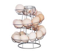Zjyufy Egg Storage, Egg Holder, Egg Holder Storage, Spiral Design Metal Egg Skelter Dispenser Rack, Egg Spin Dispenser Rack Holder For Chicken Duck Quail
