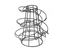 Zjyufy Spiral Design Metal Egg Skelter Dispenser Rack, Metal egg holder, egg storage, Freestanding Wire Chicken Egg Storage Organizer Display Holder