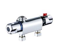 Zjyufy Thermostatic Shower Mixer, Shower Valve, Wall Mounted Shower Mixer Tap, Anti- Scald, Hot Cold Water Temperature Control Valve