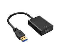 Zjyufy USB to HDMI Adapter, USB 3.0/2.0 to HDMI Audio Video Adapter, Multi 1080P Video Graphics Cable Converter for Laptop, HDTV TV, Compatible with Windows 11/10/8/7