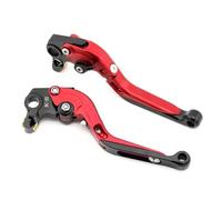ZJYZYQ Brake Clutch Hand Levers for Ducati for DesertX for Monster 659 695 696 796 620 400 Motorcycle Accessories Brake Clutch Levers Folding Extendable Control Handles(Red)