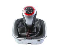 ZJYZYQ Car Gear Shift Knob for VW for Polo 6r 6c Hatchback Sedan 2011-2019 MT 5/6 Speed Level Change Knob with Gaiter Boot Cover Gear Shift(6 Speed)