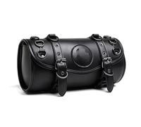 ZJYZYQ Tail Bag Road Ready Motorcycle Saddlebag PU Leather Pouches Suitable for Front Fork Sissybar Storage Motorcycle Pannier(A)