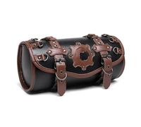 ZJYZYQ Tail Bag Road Ready Motorcycle Saddlebag PU Leather Pouches Suitable for Front Fork Sissybar Storage Motorcycle Pannier(B)