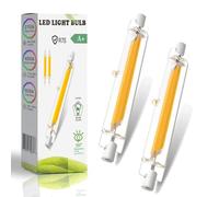 ZJZG R7S LED 78mm Bulb Dimmable, Natural White 4000K 1000LM, R7S 78mm LED Bulb 10W Equivalent 100W Halogen Light Bulbs, Flicker-Free, 360° Light Angle, Energy Saving Floodlight, 2 Pack