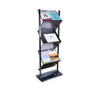 ZKALQECNF A4 Floor Newspaper Rack Magazine Vertical Multi-layer Information Display Brochure Stand