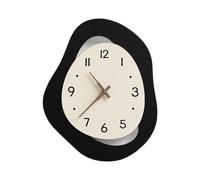 ZKALQECNF Living Room Luxury-inspired Unique Wall Clock Artistic Digital Silent Design Battery Powered(24x30cm)