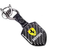ZKAYHGG Car Keychain for Ferrari 458 Italia/458 Spider/458 Speciale, Detachable Key Ring with Logo Key Chain Holder Sturdy Keychain Replacement for Men and Women,Black