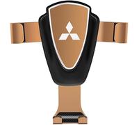 ZKAYHGG Car Phone Holder for Mitsubishi L200, Air Vent Cradle Adjustable Car Phone Mount with 360 Rotation Shockproof and One Button Release,Gold