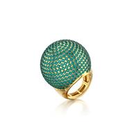 ZKBKJSPZJB Gold Snowball Rhinestone Cocktail Ring - Adjustable Stretch Sparkling Party Jewelry for Women, Elegant Costume Ring for Evening Wear, Wedding, Prom, Adjustable (US 6-9), Crystal Metal