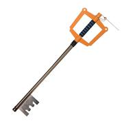 ZKBWFLA Carbon Steel Kingdom Hearts Keyblades White/Black/Yellow Key Real Metal About 34 inches Prop for Gift Collection and Cosplay (A-Yellow)