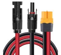 ZkeeShop Solar Cable 10AWG Solar Connector to XT60 Adapter Cable 6mm2 Solar Panel Compatible for Ecoflow Bluetti Powerstation (0.6M)
