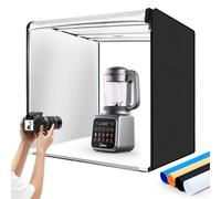ZKEEZM Photo Studio Light Box Photography 32"x32" with 100 LED and 6 Colors Backdrops Photo Box with Lights, Foldable Picture Box for Product Photography with 6500K Brightness