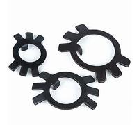 Zkenshan-washers Lock Gasket Spacer GB858 M10 M12 M14 M16-M60 Black Carbon Steel Lock Washers Retaining Stop Washers For Slotted Round Nuts, good wear resistance (Inner Diameter : M14(20pcs))