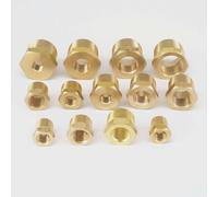Zkenyao-Brass Connector 1/4" 3/8" 1/2" 3/4" NPT BSPT Male X Female Brass Reducing Bushing Pipe Fittings Connectors Adapter, Simple to Install(Type 6)