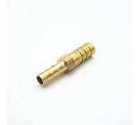 Zkenyao-Brass Connector 4mm 5mm 6mm 8mm 10mm 12mm 14mm 16mm 18mm 20mm Straight Hose Barb Brass Barbed Pipe Fitting Reducer Coupler Connector, Simple to Install(12 10mm)
