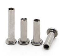 Zkenyao-Rivet Nut 304 Stainless Steel Flat Hex Hexagon Socket Head Furniture Rivet Connector Insert Joint Sleeve Cap Nut M3 M4 M5 M6 M8, Durable Quality ( Color : Length 16mm , Size : M3 5pcs )