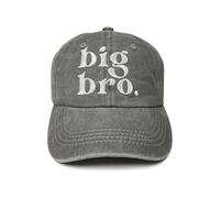 ZKFE Boys Girls Embroidered Baseball Caps, Big Bro (Washed Grey), One Size