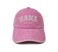 ZKFE Embroidered Hats EST 2025 for Grandpa Grandma Uncle Auntie Daddy Mama Papa Gigi ..., Nana Est.2025 (Washed Pink), One Size