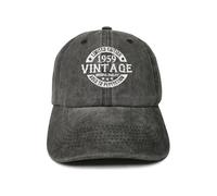 ZKFE Limited Edition 1959 Vintage Hat, 65th Birthday Gifts for Men Women, 65 Year Old Bday Cap, Adjustable Baseball Cap Dad Hat, 1959 (Washed Black), One size