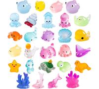 ZKFSIE 28 Pcs Ocean Mini Resin Animals, Tiny Sea Animals Figurines, Little Small Animal Figures Bulk for DIY Miniature Aquarium Ornaments De