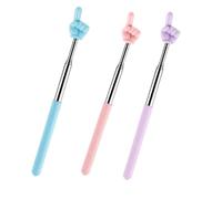 ZKFSIE 3 PCS Finger Pointer Set Of Three Extendable Pointer Sticks In Blue Purple Pink For Teachers Presenters And Public Speakers; Ideal For Classroom Boardroom And Auditorium Use