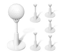 ZKFSIE Adjustable Height Golf Tee 2.1"-2.9" | Durable Rubber & Plastic Composite | Universal Driving Range & Simulator Mat Tee | Castle Tees Design (1PCS)