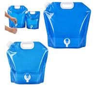 ZKFSIE Collapsible Water Container, Foldable Water Bag with Tap for Outdoor Hydration, Portable Water Storage Solution for Camping and Travel, 5L and 10L Capacity Options.